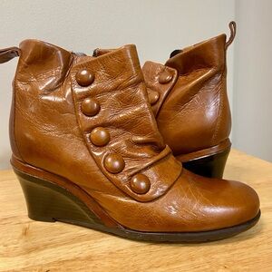 Miz Mooz Wedge Heel Booties